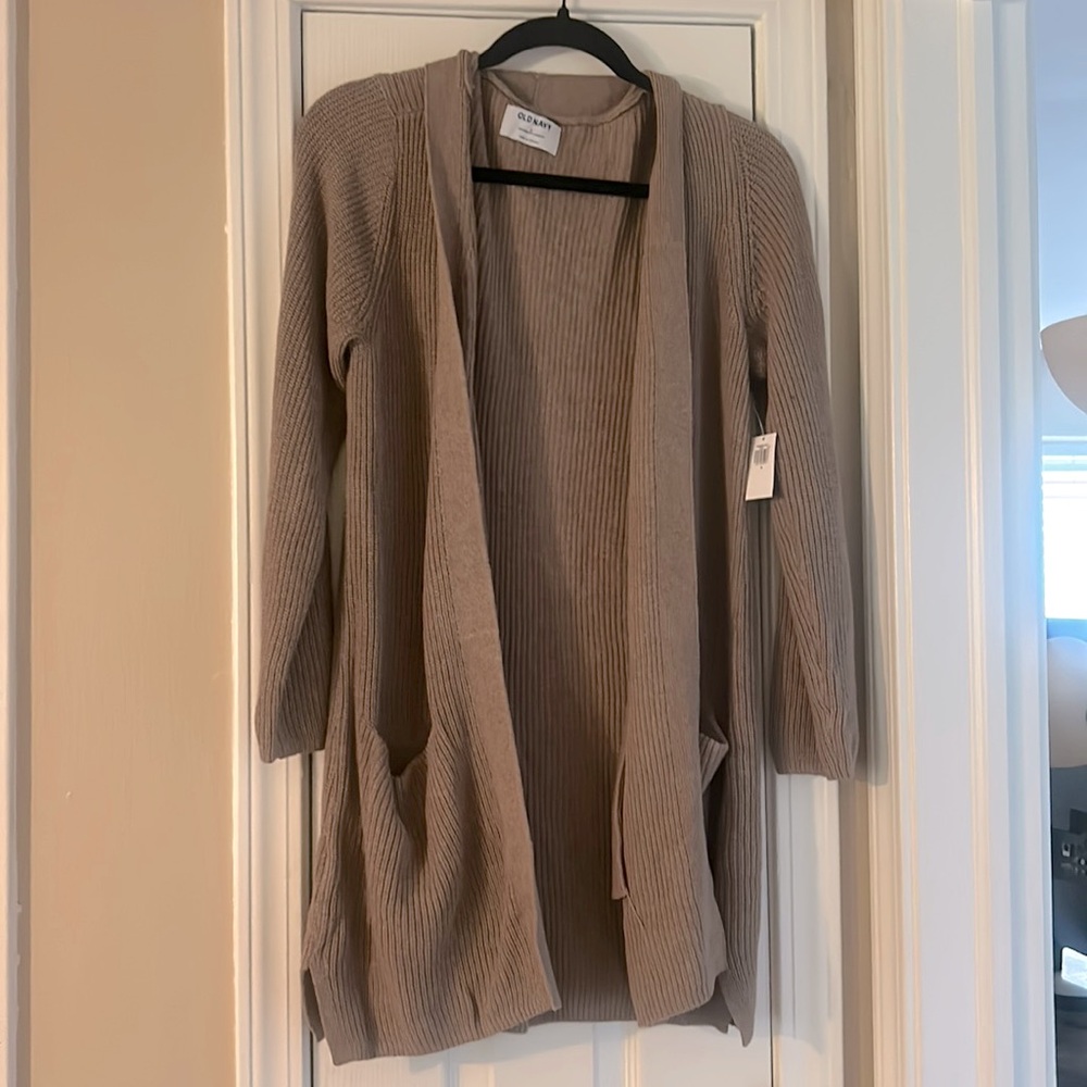 Old Navy Long Beige Cardigan - Small